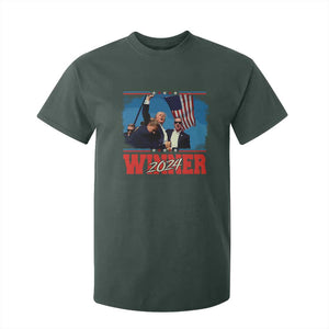 Trump 2024 T Shirt For Kid Winner US President American Patriotic TS09 Dark Forest Green Print Your Wear