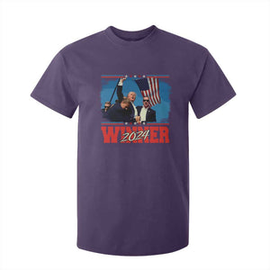 Trump 2024 T Shirt For Kid Winner US President American Patriotic TS09 Purple Print Your Wear