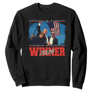 Trump 2024 Sweatshirt Winner US President American Patriotic TS09 Black Print Your Wear