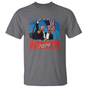 Trump 2024 T Shirt Winner US President American Patriotic TS09 Charcoal Print Your Wear