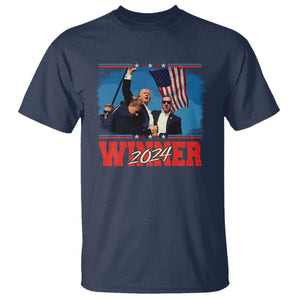 Trump 2024 T Shirt Winner US President American Patriotic TS09 Navy Print Your Wear