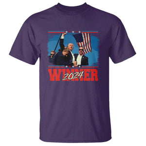 Trump 2024 T Shirt Winner US President American Patriotic TS09 Purple Print Your Wear