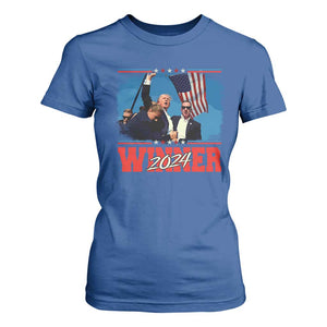 Trump 2024 T Shirt For Women Winner US President American Patriotic TS09 Royal Blue Print Your Wear