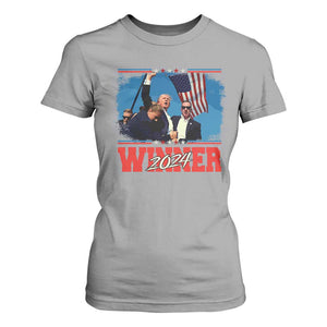 Trump 2024 T Shirt For Women Winner US President American Patriotic TS09 Sport Gray Print Your Wear