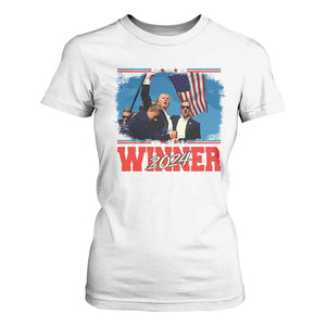 Trump 2024 T Shirt For Women Winner US President American Patriotic TS09 White Print Your Wear