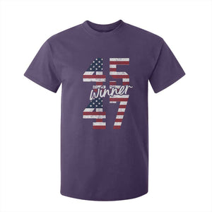 Trump 2024 T Shirt For Kid Winner 45 47 US President American Patriotic TS09 Purple Print Your Wear