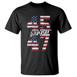 Trump 2024 T Shirt Winner 45 47 US President American Patriotic TS09 Black Print Your Wear