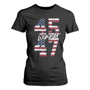 Trump 2024 T Shirt For Women Winner 45 47 US President American Patriotic TS09 Black Print Your Wear