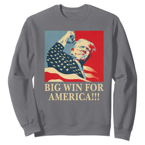 Trump Won 2024 Sweatshirt Big Win For America TS09 Charcoal Print Your Wear