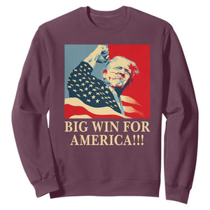 Trump Won 2024 Sweatshirt Big Win For America TS09 Maroon Print Your Wear