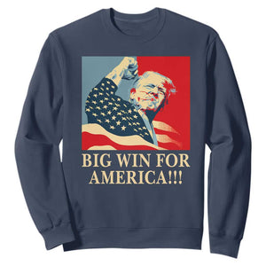 Trump Won 2024 Sweatshirt Big Win For America TS09 Navy Print Your Wear