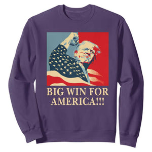 Trump Won 2024 Sweatshirt Big Win For America TS09 Purple Print Your Wear