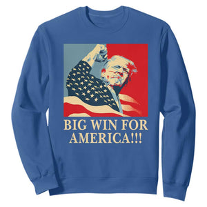 Trump Won 2024 Sweatshirt Big Win For America TS09 Royal Blue Print Your Wear