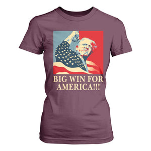 Trump Won 2024 T Shirt For Women Big Win For America TS09 Maroon Print Your Wear