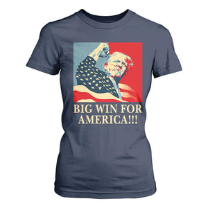 Trump Won 2024 T Shirt For Women Big Win For America TS09 Navy Print Your Wear