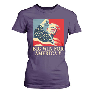 Trump Won 2024 T Shirt For Women Big Win For America TS09 Purple Print Your Wear