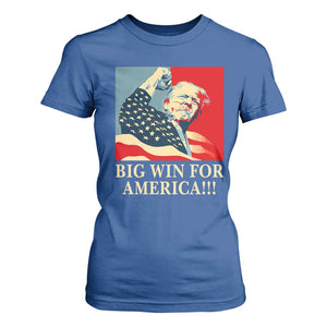 Trump Won 2024 T Shirt For Women Big Win For America TS09 Royal Blue Print Your Wear