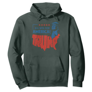 Trump Won 2024 Hoodie Big Win For America Patriotic TS09 Dark Forest Green Print Your Wear