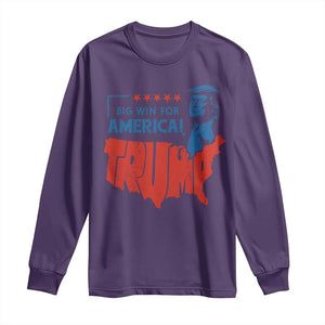 Trump Won 2024 Long Sleeve Shirt Big Win For America Patriotic TS09 Purple Print Your Wear