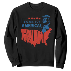 Trump Won 2024 Sweatshirt Big Win For America Patriotic TS09 Black Print Your Wear