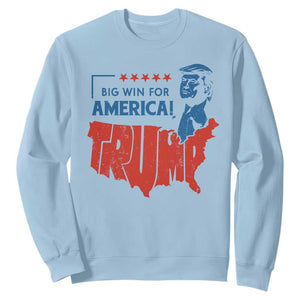 Trump Won 2024 Sweatshirt Big Win For America Patriotic TS09 Light Blue Print Your Wear