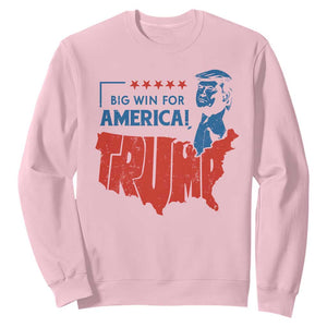 Trump Won 2024 Sweatshirt Big Win For America Patriotic TS09 Light Pink Print Your Wear