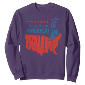 Trump Won 2024 Sweatshirt Big Win For America Patriotic TS09 Purple Print Your Wear