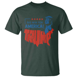 Trump Won 2024 T Shirt Big Win For America Patriotic TS09 Dark Forest Green Print Your Wear