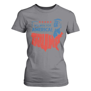 Trump Won 2024 T Shirt For Women Big Win For America Patriotic TS09 Charcoal Print Your Wear