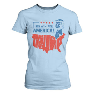 Trump Won 2024 T Shirt For Women Big Win For America Patriotic TS09 Light Blue Print Your Wear