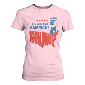 Trump Won 2024 T Shirt For Women Big Win For America Patriotic TS09 Light Pink Print Your Wear