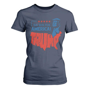 Trump Won 2024 T Shirt For Women Big Win For America Patriotic TS09 Navy Print Your Wear