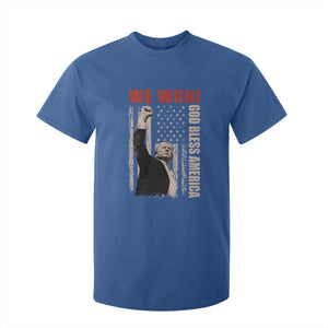 Trump 2024 T Shirt For Kid We Won God Bless America TS09 Royal Blue Print Your Wear