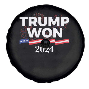 Trump Won 2024 Spare Tire Cover US President American Firework Patriotic TS09 Print Your Wear