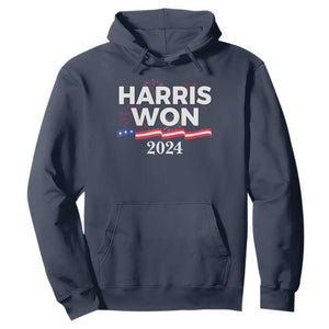 Harris Won 2024 Hoodie US President American Firework Patriotic TS09 Navy Print Your Wear