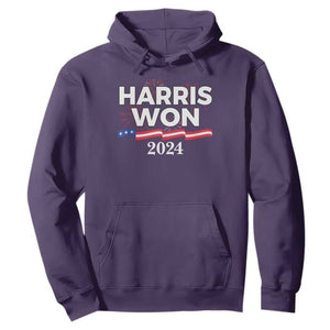 Harris Won 2024 Hoodie US President American Firework Patriotic TS09 Purple Print Your Wear