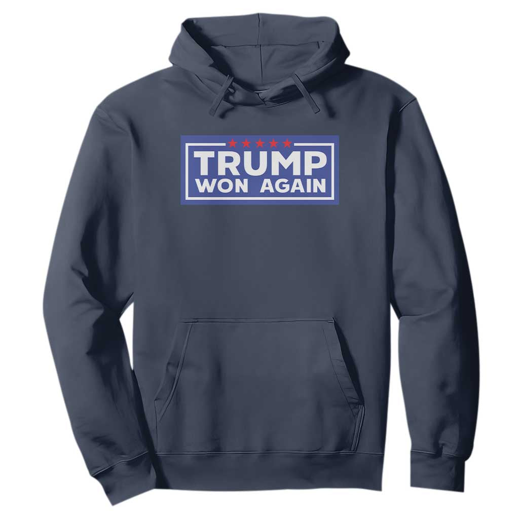 Trump Won Again 2024 Hoodie TS09 Navy Print Your Wear