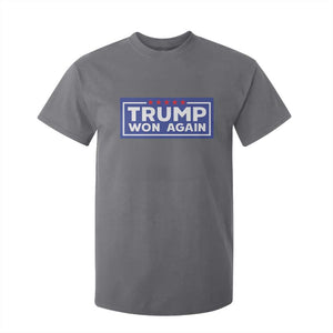 Trump Won Again 2024 T Shirt For Kid TS09 Charcoal Print Your Wear