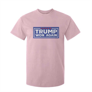 Trump Won Again 2024 T Shirt For Kid TS09 Light Pink Print Your Wear