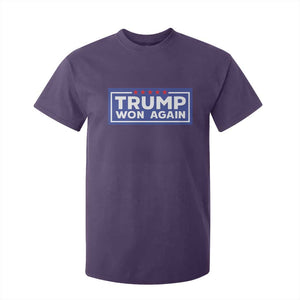 Trump Won Again 2024 T Shirt For Kid TS09 Purple Print Your Wear