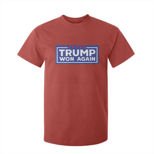 Trump Won Again 2024 T Shirt For Kid TS09 Red Print Your Wear