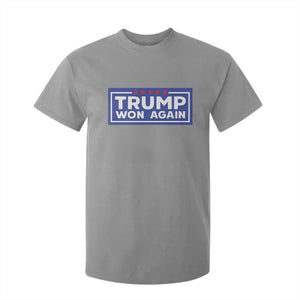 Trump Won Again 2024 T Shirt For Kid TS09 Sport Gray Print Your Wear