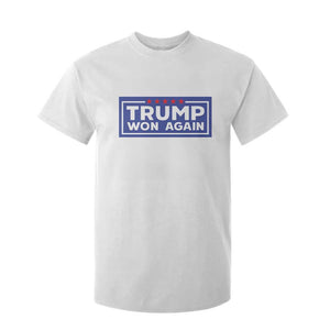 Trump Won Again 2024 T Shirt For Kid TS09 White Print Your Wear