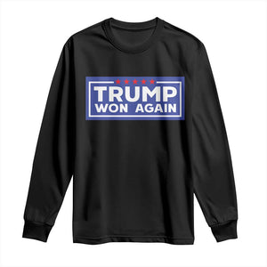 Trump Won Again 2024 Long Sleeve Shirt TS09 Black Print Your Wear