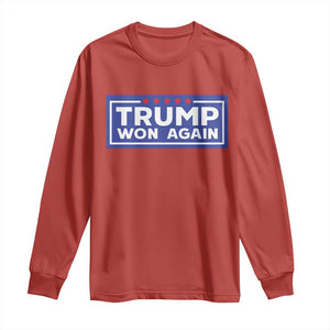 Trump Won Again 2024 Long Sleeve Shirt TS09 Red Print Your Wear