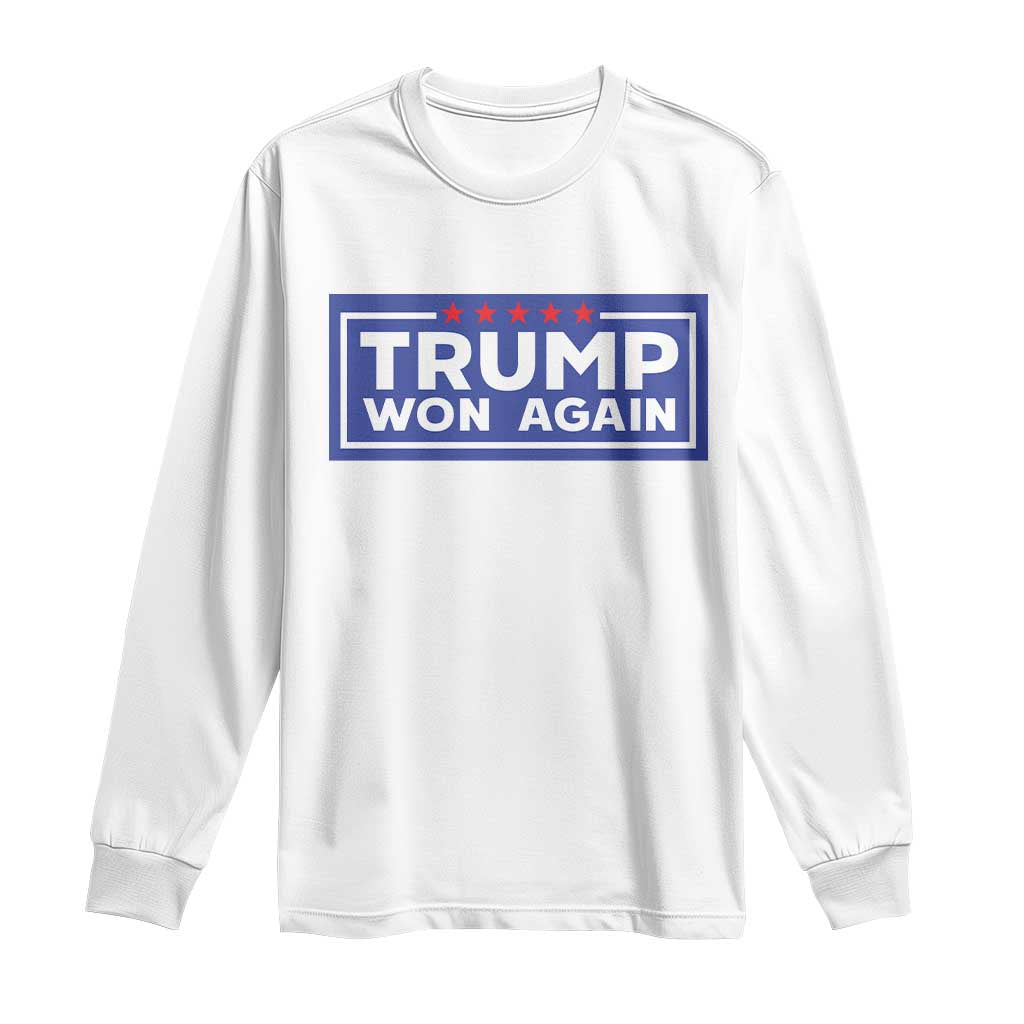 Trump Won Again 2024 Long Sleeve Shirt TS09 White Print Your Wear