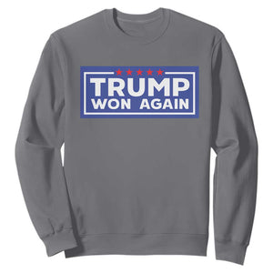 Trump Won Again 2024 Sweatshirt TS09 Charcoal Print Your Wear