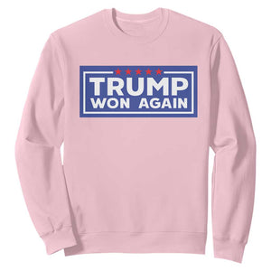 Trump Won Again 2024 Sweatshirt TS09 Light Pink Print Your Wear