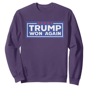 Trump Won Again 2024 Sweatshirt TS09 Purple Print Your Wear