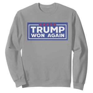 Trump Won Again 2024 Sweatshirt TS09 Sport Gray Print Your Wear